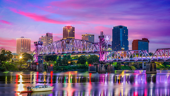 Arkansas city skyline